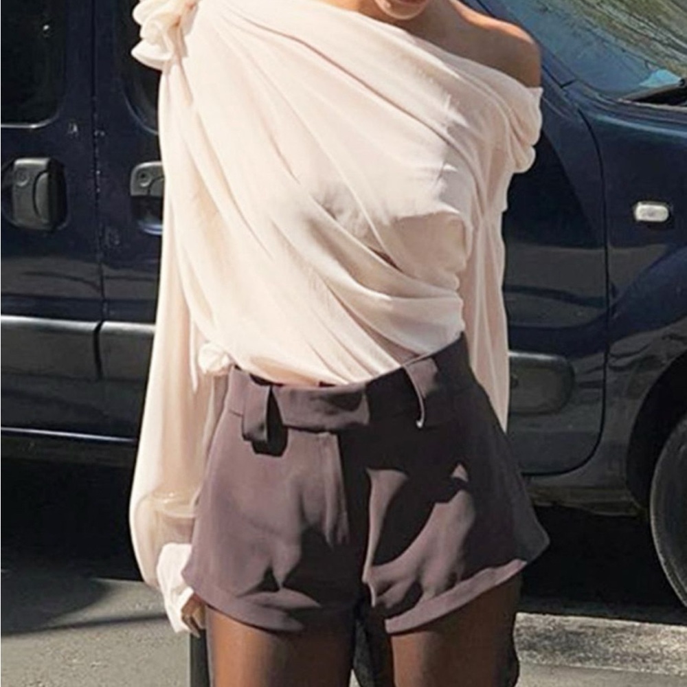 Commense Cream Off-Shoulder Blouse